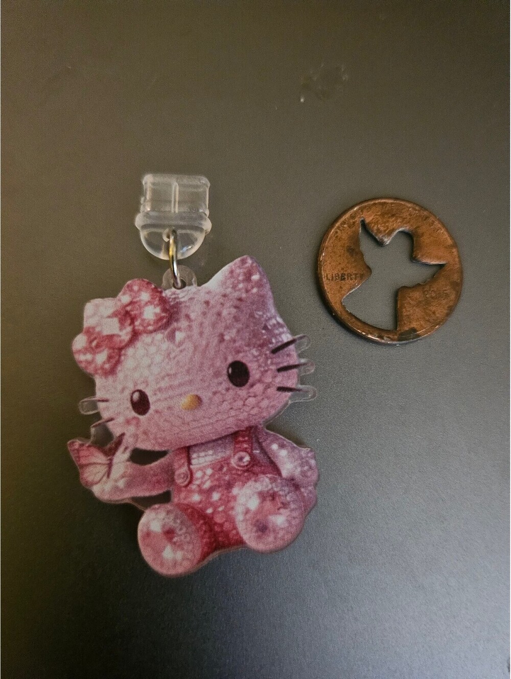 Hello Kitty -flat Phone dust plug for charger port - IPhone compatible- New NWT